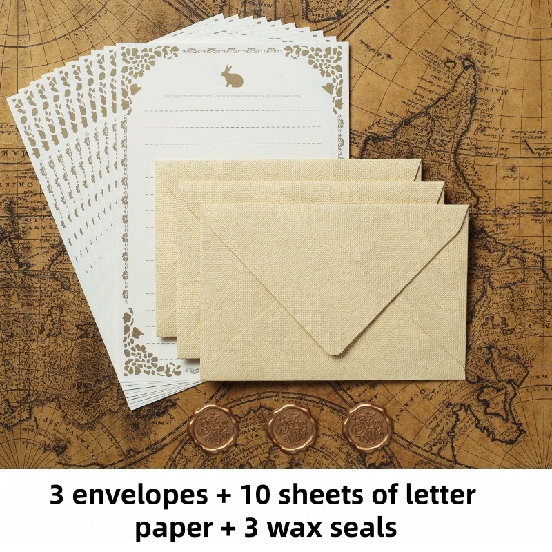 Wax Seal Stamp Set - Juego de 16 Sobres de Lino