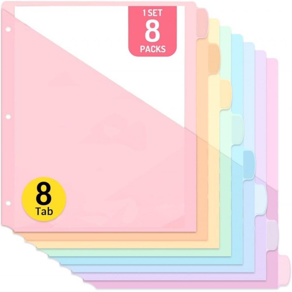 Tab Divider A4 - 8 piezas de separadores de carpetas