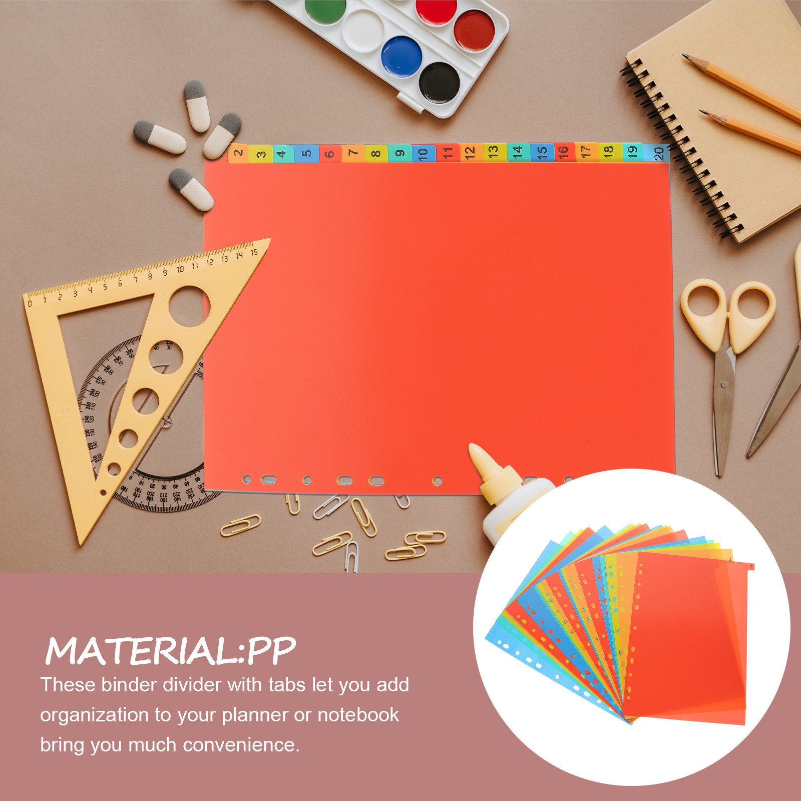 20 Hojas de Divisores de Plást - Tab Divider A4 reseña y precio