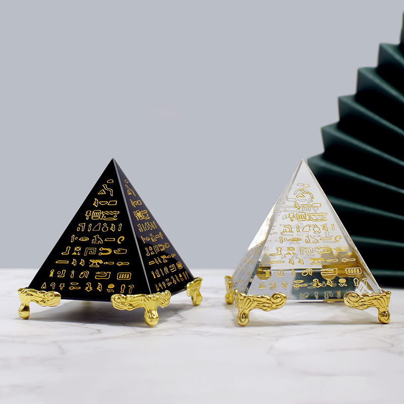 Modelo de pirámide de obsidian - Paper Weight Crystal reseña y precio